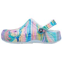 Crocs Baya Lined Printed Clog Mineral Blue Multi Fuzzy Lined Comfort Slip On Unisex 205975-4KV 37-38 blue