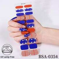Waterproof French Gel Nail Stickers - Cute Cartoon No-Bake Nail Art for European & American Styles