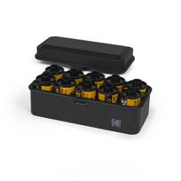 KODAK Film Case Holds 8 Rolls of 120 Film 10 Rolls of 35mm Film Retro Steel Case for Organizing and Protecting Film Not 120/135 - / - (Black) (Film juoda
