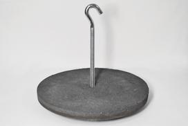 Ca152B - Deflektor 30 Cm + Gwintowany Hak - Deflektor Z Uchwytem Do Pieca, Płyta Deflektora, Deflektor Żeliwny Do Kotła Grzewczego