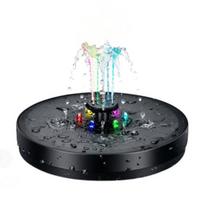 Saulės energija veikiantis plaukiojantis vonios fontanas su spalvingais LED žibintais Įkraunamas vonios vanduo 16cm gray