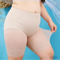 Plus Size Safety Short Pants Summer Women Seamless Underskirt Shorts Anti Rub Thigh Boyshorts Sexy Lace Women Boxers Boyshorts 4XL blue