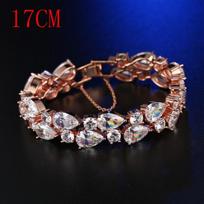 Meier Mona lisa crystal bracelet - women's teardrop full diamond zircon bangle - multi-layered brown