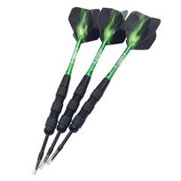 3Pcs/set Professional Steel Tip Darts Set 22Grams Metal Darts Set PET Flight Portable Darts Tools with Aluminum Shafts žalia