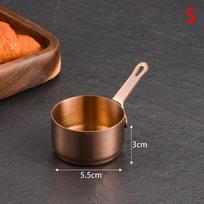 Stainless Steel Heat-resistant Stockpots Mini Sauce Pan Non-Stick Milk Cup With Long Handle Kitchen Gravy Boats Steak Sauce Cup