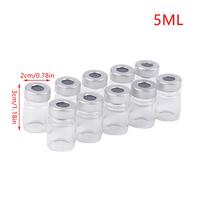 10 vnt. 5/10/20 ml sandarūs mėginių buteliukai, skaidraus stiklo buteliukai su savaime užsidarančiu injekcijos prievadu