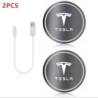 Led Water Cup Lights Anti-Slip Coaster Auto Atmosphere Lamp For Tesla Model 3 Model S Model X Model Y Cybertruck Roadster