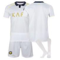 2025-26 Al-Nassr 2-ojo išvykos sportinio treniruočių komplekto su kojinėmis rinkinys paaugliams, vaikams, suaugusiems, individualus vardas, futbolo aprangos komplektai 16