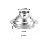 High Efficiency Kitchen Ventilation Outlet Made Of Robust 201 Stainless Steel Adjustable Spherical Design For Flexibility