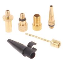 Valve Adaptors For Road & MTB Bike Bicycle Tire Pump Copper Inflator Pump Nozzle Kit Presta Schrader Valve Adapter Tube