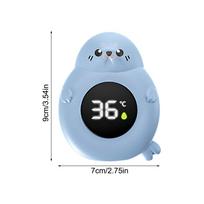 Baby Bath Temperature Monitor LED Display Bath Thermometer Cartoon Digital Water Temperature Meter Bath Floating for Kids mėlyna