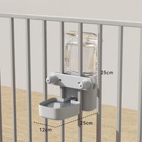 Large Capacity 1800ml Hanging Dog Water Dispenser Gravity Feed Pet Drinking Bottle For Rabbit Bird Cage