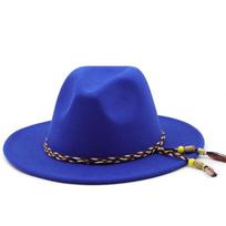 New Wool Wide Brim Floppy Felt Trilby Bowknot Fedora Hat For Elegant Womem Ladies Winter Auturmn Cashmere Gangster Church Hat 56-59CM