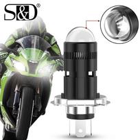 1 vnt. 360° H4 CSP LED motociklo priekinis žibintas projektoriaus lęšis lemputė dviejų spalvų Hi/Lo šviesos spindulys 40000Lm 120W motorolerių lempa su ventiliatoriumi 6000K 3000K balta geltona