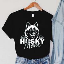 Harajuku Husky Mom Y2k Populiariausi moteriški vasaros gyvūnų grafiniai marškinėliai Animaciniai filmai Husky Moteriški drabužiai Vintage Husky Mama Spausdinti marškinėliai XS