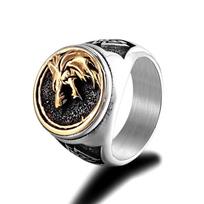 Retro Vyriški Odins Wolf Fenrir Signet Žiedai Aukso Spalva Nerūdijančio plieno Skandinavų mitologija Simboliai Valknut Amulet Ring Punk Priedai 9