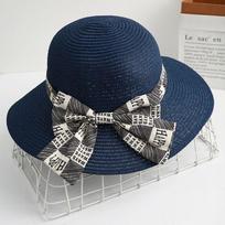 Elegantiškos plačių kraštų skrybėlės sulankstomos Bowknot šiaudinės skrybėlės vienspalvės vasaros kepurės nuo saulės Lanksčios kelionių paplūdimio kepurės moterims mergaitėms 54-58CM rožinė