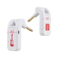 2.4G belaidės gitaros sistemos įkraunamas gitaros siųstuvo imtuvo rinkinys, skirtas elektrinei gitarai bosui balta