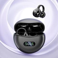 Tikros belaidės ausinės Bluetooth ausinės Bone Conduction TWS ausinės Sportinės ausinės Žaidimų ausinės vandeniui atsparios ausinės juoda