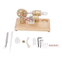 Stirlingo variklio modelis CNC rėmas Daugiaspalvis LED Aliuminio lydinio smagratis Švietimo žaislas Te