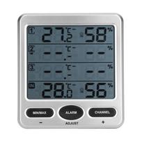 Humidity Temperature Meter LCD Digital Thermometer Hygrometer with 3 Remote Sensors TSWS10