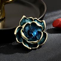 New Vintage Flower Brooch Women's Light Luxury Design Brooch Fashion Jewelry Niche Clothing Fixed Accessories
