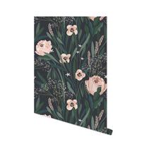 Pink Floral Peel and Stick Wallpaper Vinyl Leaf Self Adhesive Wallpaper Removable Waterproof Contact Paper for Cabinets Drawers 2mx45cm