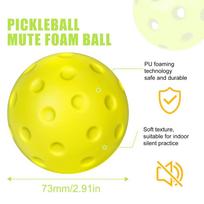 Silent Pickleball Balls 3X Silent Pickleballs for Practice 74mm Quite Warm Up Pickleball Drills Soft Hollow Pickle Ball for home geltona