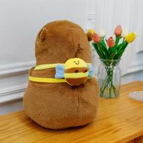 Interneto įžymybės kapibaros pliušinis žaislas bitė kapibara lėlė kuprinė pelė lėlė pagalvėlė gimtadienio dovana 30 cm about 0.3kg