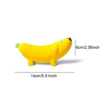 Šunims skambantis banano formos latekso cypiantis žaislas augintiniams, atsparus įkandimams, kramtomi žaislai, interaktyvūs žaislai, naminių gyvūnėlių reikmenys