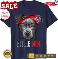 Pittie Mom Pitbull Dog Lovers Mothers Day Gift T-shirt Women T-Shirt L