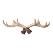 Nordic Vintage Deer Horn Decor Antler Wall Hook Retro Wall Hook Rustic Deer Horn Wall Hook for Hanging Clothes Hats šviesiai ruda spalva