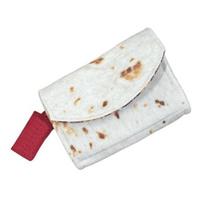 Smagi burrito formos piniginė, dirbtinės odos monetinė, kelioninių kortelių laikiklis, naujoviškos maisto formos piniginė, nešiojamas kortelių organizatorius, dovana tortilijų mėgėjams Shallow coffee small rectangular shape
