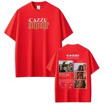 Dainininkė Cazzu Latinaje Albumas Retro Spausdinimo Marškinėliai Vyrams Moterims Madingi Marškinėliai Trumpomis Rankovėmis Medvilniniai Harajuku Laisvalaikio Marškinėliai Gerbėjo Dovana S
