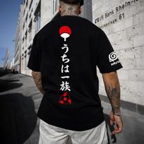 Naruto Animation Derivatives Men's Summer Oversized T-Shirt Streetwear Totsugeki No Jutsu Casual Round Neck Short Sleeve Tee 4XL