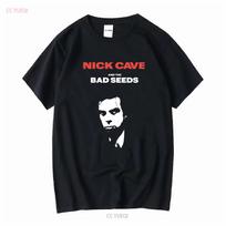 Nick Cave Marškinėliai ilgomis arba trumpomis rankovėmis vintage Išplauti Stilingi dizainerio drabužiai Švelnus homme Patogūs Kasdienis gatvės stilius M juoda