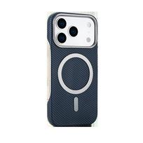 Kevlar Pattern Magnetic Card Holder Case for iPhone 17 Pro Max/16/15/14 iPhone 17 Pro