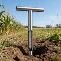 Soil Sample ,Stainless Steel Professional Indoor Sampler T Shaped Handle for Sampling Golf