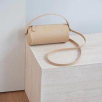 Minimalist Style, Imported Water-dyed Lambskin 90S Pencil Bag, Pen Holder Bag, Hand-held Shoulder Crossbody Cylinder Bag. 19*9*8.5