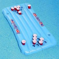 Swimming Pool Game Floating Inflatable Beer Pong Table Bar Tray Inflatable Cup Holder Water Pool Party Entertainment & Ice Tank 150cm*60cm*10cm