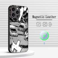 Racing Initial D anime sports car Phone Case For iPhone 17 16 15 14 13 12 Plus Pro Max High-end Luxury Magsafe Sheepskin iPhone 17