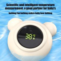 Touch Control Baby Bath Temperature Monitor LED Display Bath Thermometer Cartoon Digital Water Temperature Meter raudona