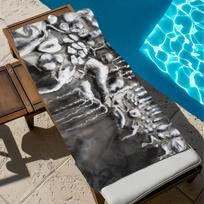 Towel Beach Bath Quick-Drying Lightweight Portable Sauna M-Miquel Camping Art Swim B-Barcelo Pool Travel W30*H60(CM)