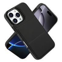 Luxury Leather Solid Color Phone Case For iPhone 16 Pro Max 15 Plus 14 Pro 13 12 11 Flip Stand Card Slot Shockproof Soft Silicone Bumper Cover iPhone 16 Pro Max juoda