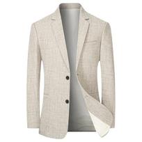 Vyriški Kostiumai Bleizeriai Striukės Verslo laisvalaikio kostiumai Dizainerių paltai Ploni formali apranga Slim Fit Blazers Striukės M chaki