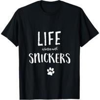 Snickers Cat Name T-Shirt Gift Shirt T-Shirt S juoda