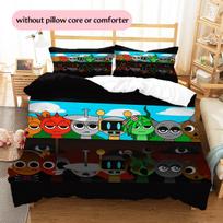 sprunki Pattern Bedding Home Decoration Birthday Gift (1 * duvet cover + 2 * pillowcase, without core) 135x200cm