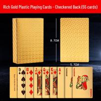 Gold Metallic PVC Waterproof Playing Cards - Durable, Washable, Thickened Creative Poker Deck auksinės grotelės spalva