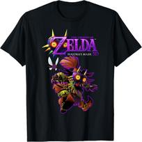 Legend Of Zelda Majoras Mask Skull Kid Portrait Logo T-Shirt S juoda