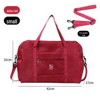 Large Capacity Foldable Travel Bag with Trolley Handle Slot - Perfect for Short Trips and Clothes Storage